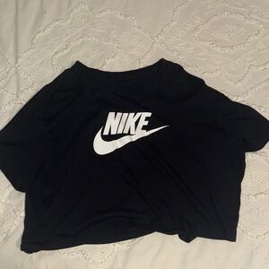 Nike Black Tee with White Logo